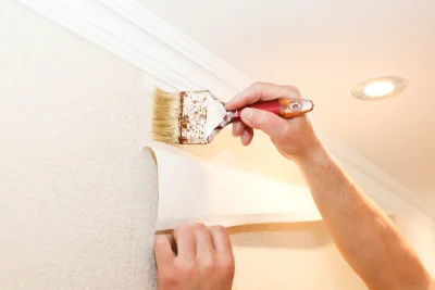 Pose de papier peint à la Forêt-de-Tessé — revêtements muraux et toiles de verre